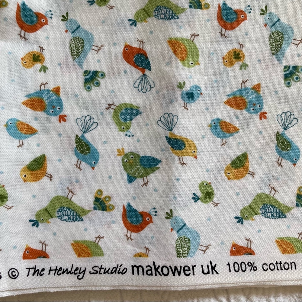 1.88 yards Fabric Jungle Birds The Henley Studio 100% cotton quilting sewing